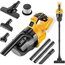 Aspiradora inalámbrica para batería Dewalt de 20 V, aspiradora sin  escobillas con filtro HEPA lavable de 55 CFM, aspiradora de mano para el  hogar, coche, alfombra de piso de madera dura, sin