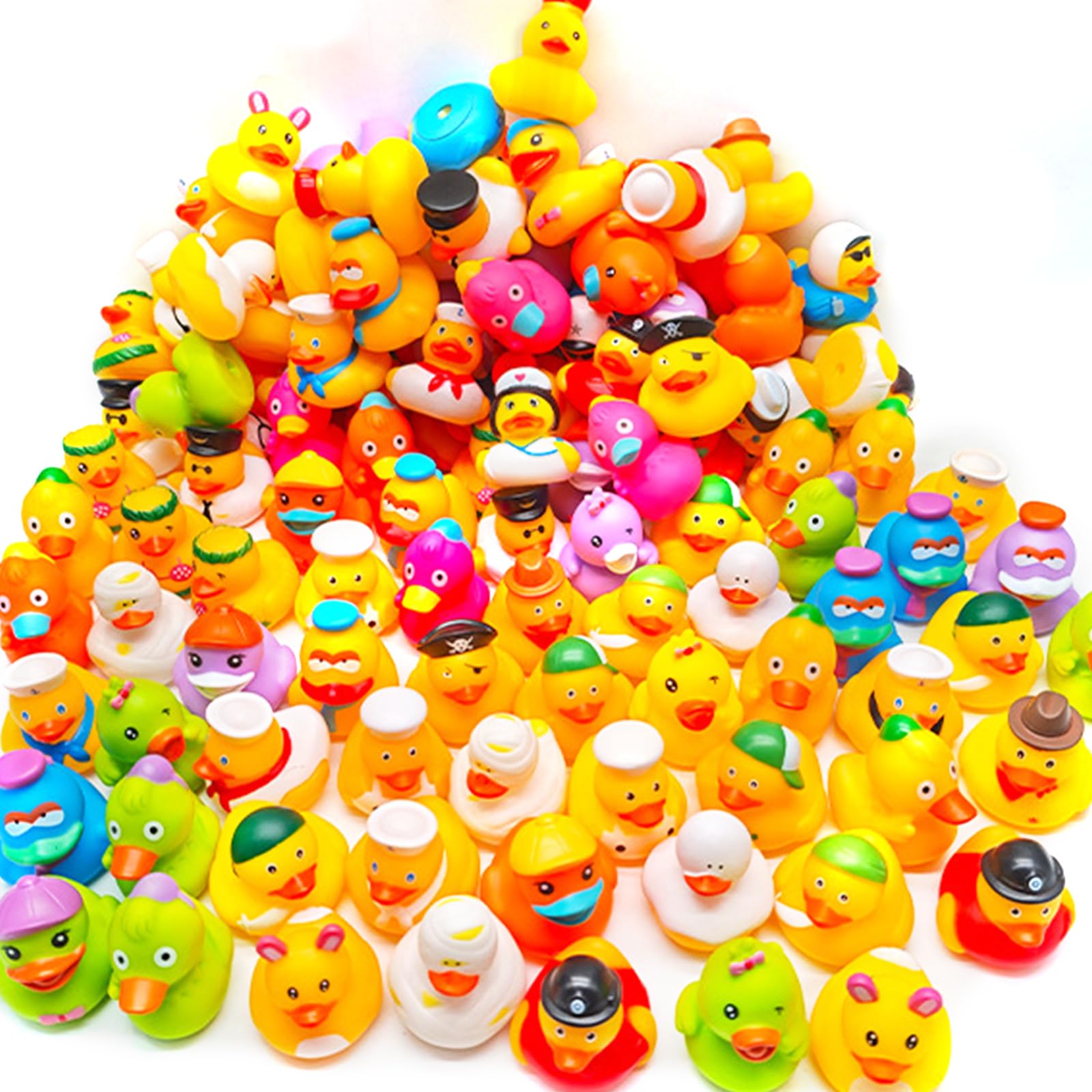 20 Pcs Rubber Ducks, Assorted Plastic Ducks, Gifts Party Favors Bag Fillers, Mini Rubber Ducks for Kids Baby Bath Shower Toys, Party Bag Fillers, Birthday Gifts, Swimming Pool Toys, Decorations