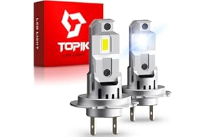 TOPIK Latest T26 H7/H7LL Light Bulb, 36,000LM Super Brighter Real 1:1 Halogen Size 6500K, 50000Hrs Lifespan, 6500K White Illumination H7LL LED for Automotive Fog Lights, 2PCS