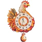 KAAYEE 3D Puzzles for Adults Chicken Clock DIY Hen Wooden Puzzle Craft | Wooden Puzzles for Adults Clock Kit (with Pendulum) for Men Women Creative Gift Home Wall Decor Brain Teaser Christmas