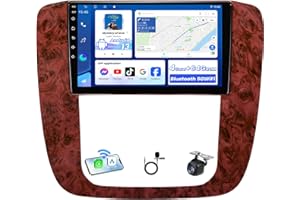 JERQRY 4Core+64G ROM Car Radio for GMC Yukon Sierra Chevy Tahoe Suburban Silverado 2007-2013: 9" 1280x800 Touchscreen Upgrade with Wireless Carplay Android Auto 1080 Backup Camera Bluetooth 5GWiFi GPS FM SWC