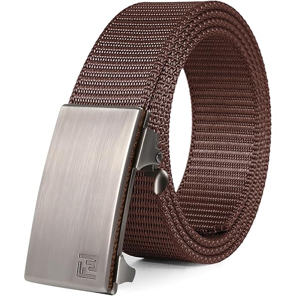 XZQTIVE - Cinturón De Nailon Para Hombre, Sin Agujeros, Transpirable, Con Hebilla Automática De Aleación