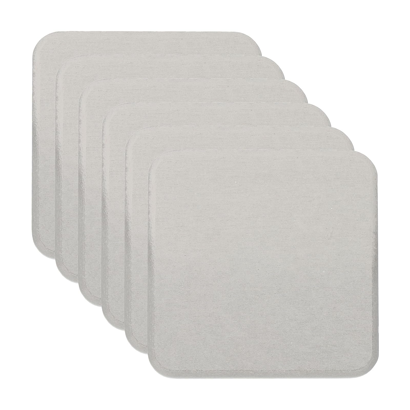 PATIKIL Square Diatomite Drink Coasters 4inch, 6 Pack Water Absorbent Diatomaceous Coaster Quick Dry Cup Coaster for Bathroom Kitchen Laundry Room, Light Gray