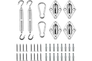 Artpuch Sun Shade Sail Hardware Kit 5 Inch for Rectangle Square Shade Sail Outdoor Installation 304 Stainless Steel