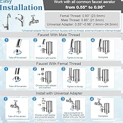 Faucet Water Filter - Filtration System, Large