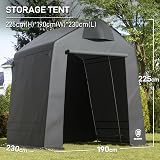 EVER ADVANCED Outdoor Shelter 3000mm Water Resistant Carport Tent Gray view 2