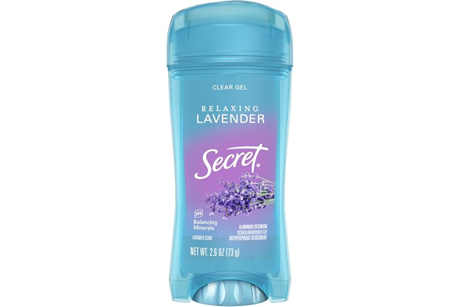 Secret Fresh Antiperspirant Deodorant for Women, 72hr Breathable Sweat & Odor Protection, Instant Freshness & Gentle, PH Balancing Minerals, Clear Gel, Relaxing Lavender Scent, 2.6 oz