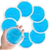 LotFancy Ice Pack for Injuries Reusable, 8 Pack, Small Hot Cold Therapy Pad | with Cloth Backing, Mini Gel Ice Pack for Breastfeeding, Eyes, Breast Surgery Recovery, Wisdom Teeth, Face, Jaw, Lips, Sinus