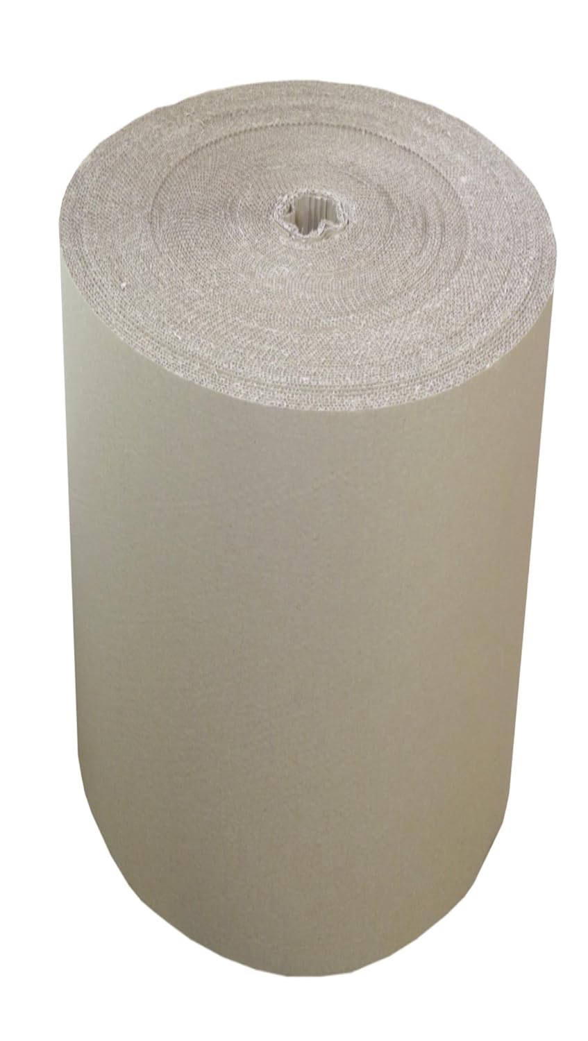 1 Large XL Roll Of Brown Corrugated Cardboard Wrapping Paper Size