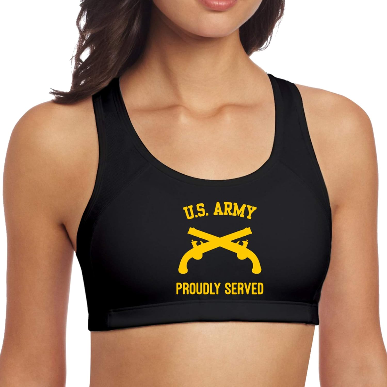 HUZEIMINniu Us Army Military Police Branch Women's Yoga Bra Vest Tank