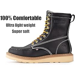 SUREWAY Mens 8 in Wedge Moc Soft/Steel Toe Work