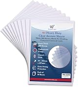 Habercrafts Clear Heavy Duty Acetate Sheets A4 240 Micron 10 Pack view 1