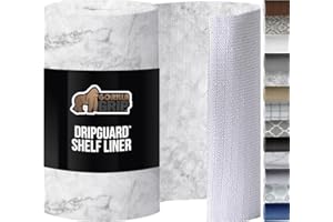 GORILLA GRIP DripGuard Drawer and Shelf Liner for Cabinet, Slip Resistant Non Adhesive Protection for Kitchen, BPA Free Smoot