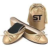 Silky Toes Foldable Flats for Women | Comfortable Ballet Shoes for Travel, Weddings, and Events | Durable Purse Slippers