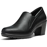DREAM PAIRS Women's Low Chunky Block Heels Pumps Comfortable Slip-on Heeled Loafers Dress Work Shoes for Office Business LOLA