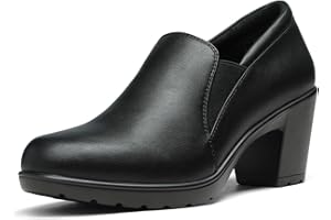 DREAM PAIRS Women's Low Chunky Block Heels Pumps Comfortable Slip-on Heeled Loafers Dress Work Shoes for Office Business LOLA