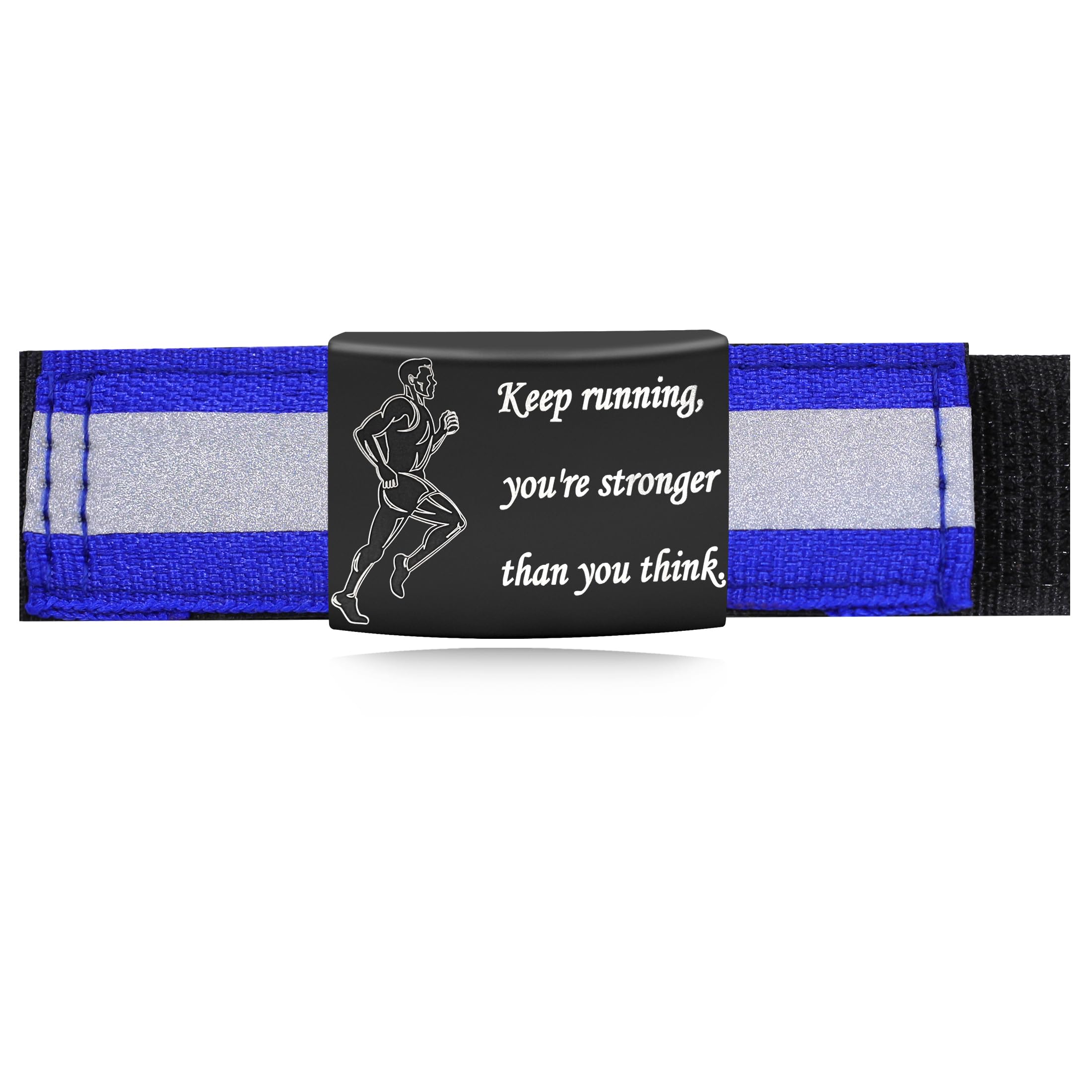 Uloveido Waterproof Shoe ID Tag Engraved Keep Running You're Stronger Than You Think - Inspirational Identification Tag for Runners, Cyclists, Athletes, Travelers and Fitness Enthusiasts