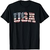 USA US Flag Patriotic 4th of July America T-Shirt
