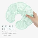 Navaris Breast Gel Pads Set - Reusable Hot Cold Compress 2 Pack Green view 4