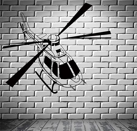 Wandtattoo, Motiv: Hubschrauber, Militär, Armee, Luftwaffe, Vinyl