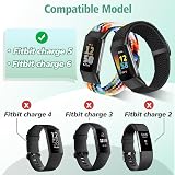SHIJZWD Elastic Braided Straps for Fitbit Charge 5/6 Adjustable Nylon Band view 4