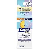 Orajel Baby Daytime & Nighttime Cooling Gels for Teething, Drug - Free, #1 Pediatrician Recommended Brand for Teething*, Two 