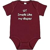 Texas A&M Fan UT Smells Like My Diaper Baby Bodysuit - Maroon