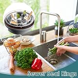 tinshow 4 PCS Sink Plug Rubber Seal 110mm O Ring Gasket Set Kitchen Bath Waste view 6
