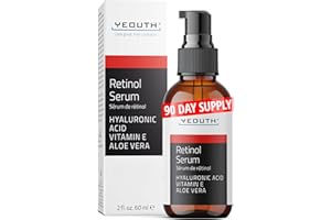 YEOUTH Retinol Serum for Face with Hyaluronic Acid & Vitamin E, Hydrating Night Retinol For Face Serum, Skin Care Products fo