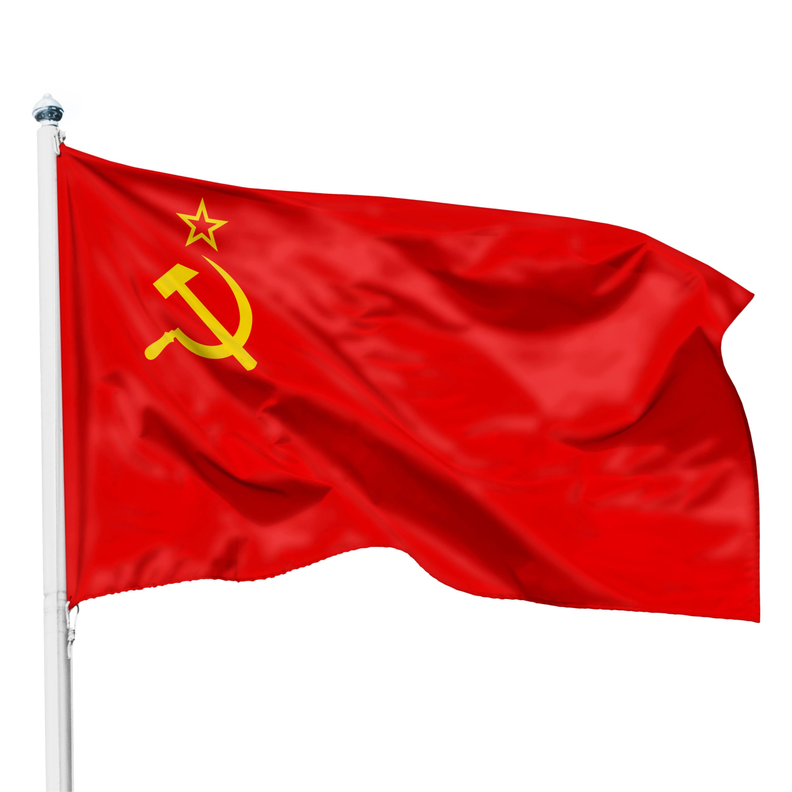 PHENO FLAGS Soviet Union Flag - 90 x 150 cm, Multicoloured, Polyester, Double Sided, Weather Resistant