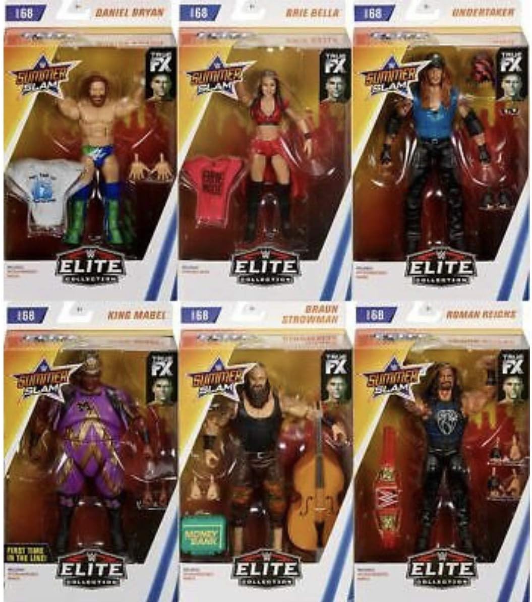 All 6 Pictured Complete WWE Elite Figure Wrestling Mattel Series 68