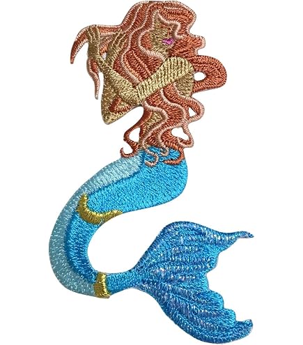 FINGERINSPIRE 4 Pack Mermaid Sequined Embroidery Applique Patch - 7.8x5.3 Inch Iron-On Or Sew-On Decoration - View #9