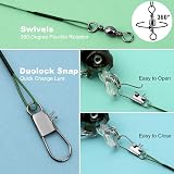 Realure 50 Pcs Stainless Steel Wire Traces Pike Fishing Leaders with Swivels view 4