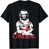 The Conjuring Unisex Adult T-Shirt - Annabelle Horror Movie Shirt - Black - Short Sleeve - Classic Fit - Halloween - Cartoon Pattern