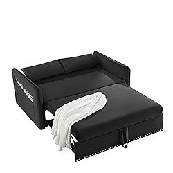 55-inch Loveseat Pull Out Sofabed ,Modern 3 in 1