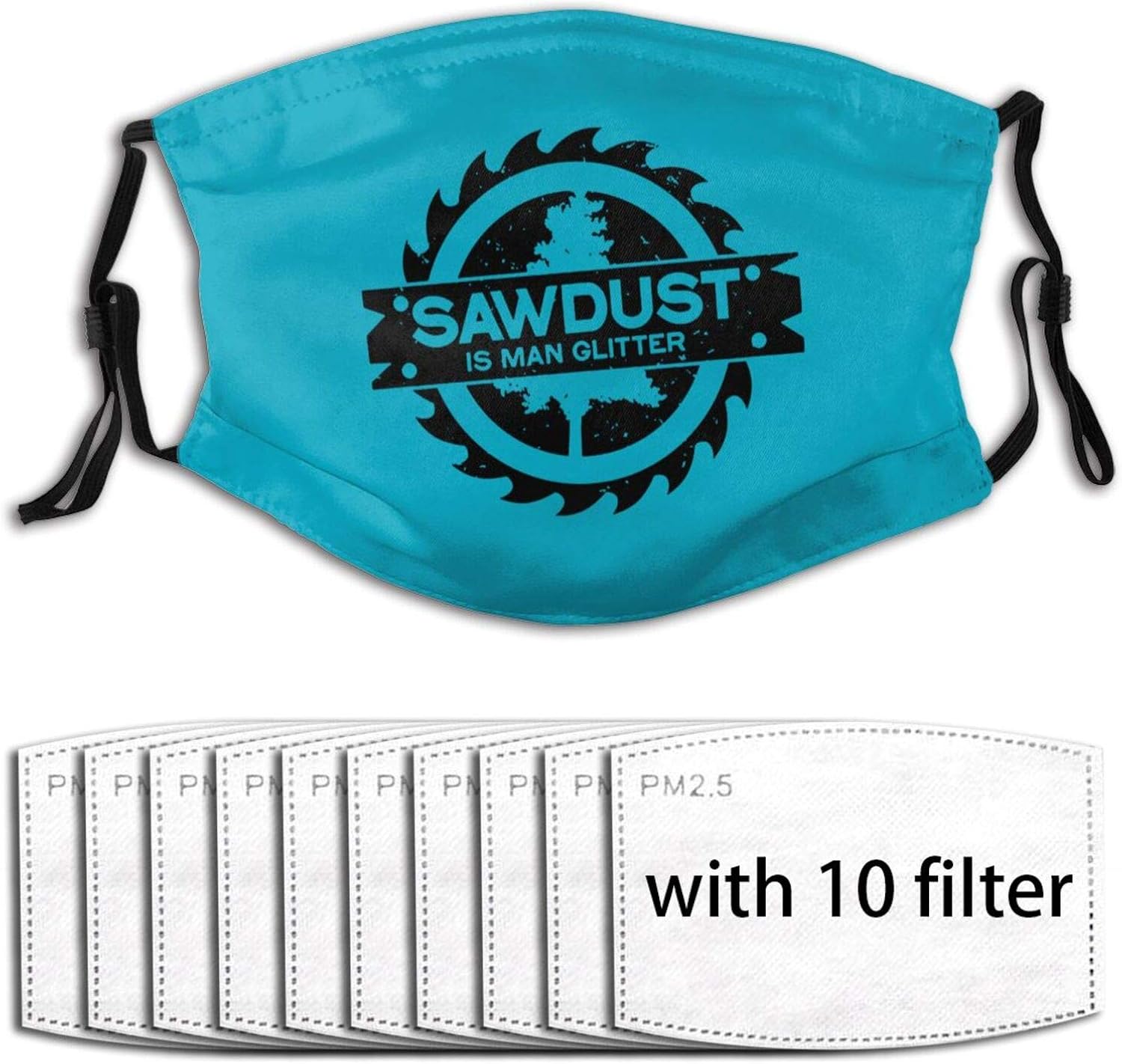 Sawdust is Man Glitter Unisex Reusable Face Mask with Filters