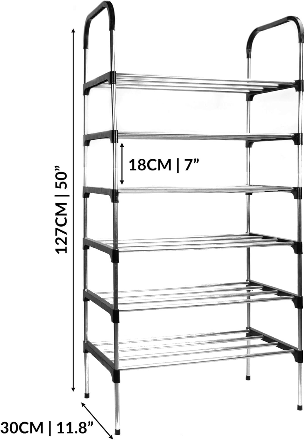 6 tier bamboo shoe rack on Lightweight Shoe Cabinet No Tools Required Shoe Storage Metal Storage Unit Pukkr Shelving Unit 6 Tier Shoe Rack Hallway Furniture Furniture