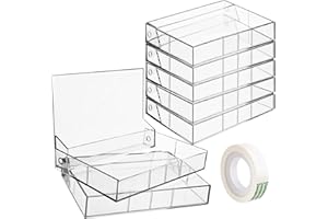 20 Pack Cassette Cases Clear Plastic Blank Cassette Tape Audio Cassette Individual Storage with Clear Tape for Blank Voice Re