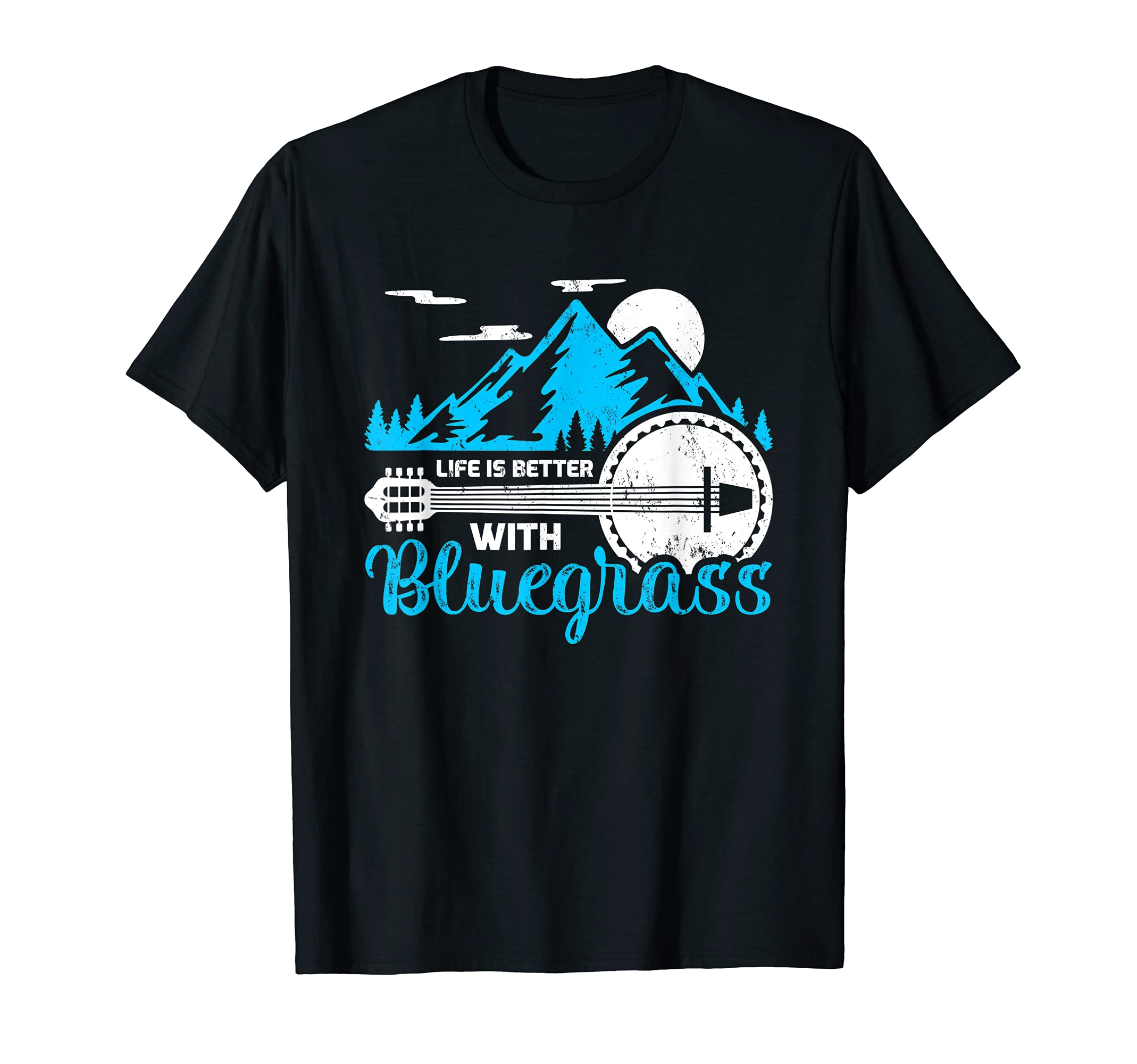 Retro Mountain Banjo Life Is Better With Bluegrass T-Shirt