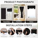 Maritown Blackout Door Curtain 1 Panel French Door Tie Up Shade view 6