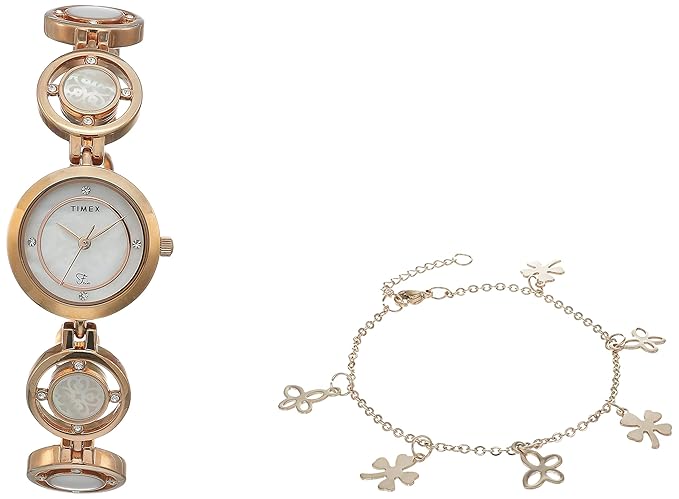 Timex Fria Analog White Dial Womens Watch - TWEL12202T