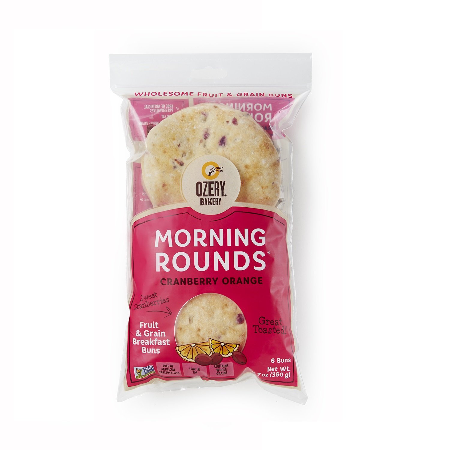 OZERY BAKERY Morning Round Pita Bread, Muesli, 12.7 Ounce