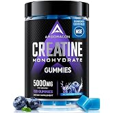 ARDORACON NSF Certified Creatine Gummies for Women &amp; Men, 120 Count | 6-in-1 with Taurine +Electrolytes +Vitamin B12, Creatine Monohydrate Gummies for Muscle Support , Blueberry Flavor
