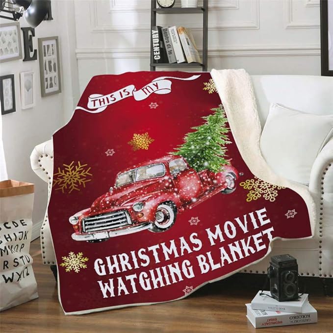 This is My Christmas Movie Watching Blanket Quilts, Soft Cozy Warm