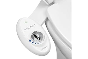 LUXE Bidet NEO 110 - Single Nozzle, Non-Electric Bidet Attachment for Toilet Seat, Adjustable Water Pressure, Rear Wash (Whit
