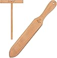 The ORIGINAL Crepe Spreader and Spatula Kit - 2 Piece Set (4” Spreader and 14” Spatula) Convenient Size to Fit Small Crepe Pan Maker | All Natural Beechwood Construction only From Indigo True Company