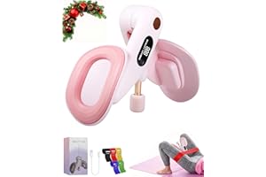 Seiyeje Ultra Thigh Master & Kegel Exerciser for Women, Pelvic Floor & Hip Trainer with 5 Resistance Bands, Thigh Glutes and Leg Slimming, Light Pink, Home Fitness Equipment