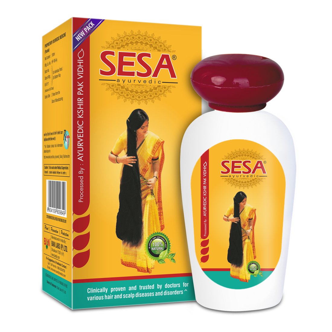 SESA Ayurvedic Hair Growth Oil Reduces Hair Fall Supports Hair Growth (100 ml)