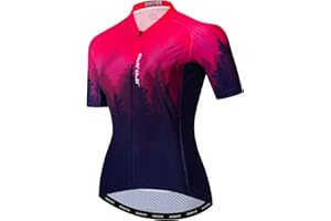 JPOJPO Bike Jersey Women, Racing Women's Cycling Shirt Tops S-3XL,4 Pockets