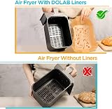 DOLAB 200 Pcs Air Fryer Liners Disposable Parchment Paper Non-Stick view 3